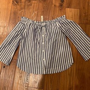 Off the shoulder Madewell Stripped Top